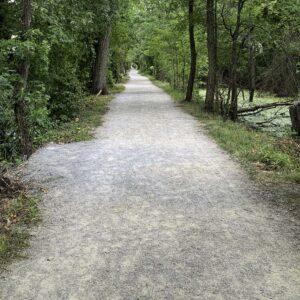 deserted hiking trail